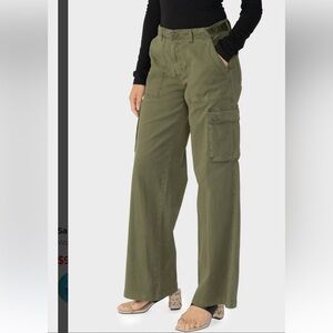 Sanctuary Reissue Cargo Pants | Size 27 | Olive/Mossy Green | Wide Leg | EUC